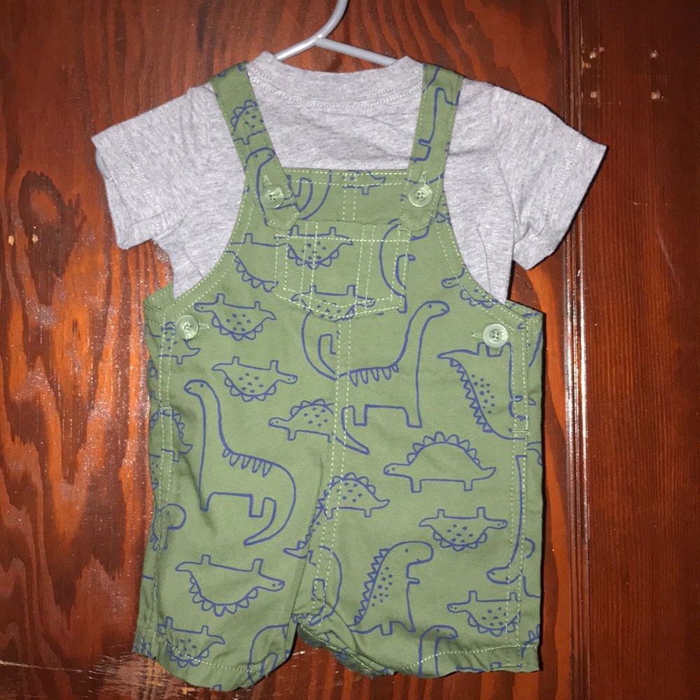 Carter’s Dino Overalls with Shirt